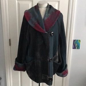 Artist made sweatshirt coat